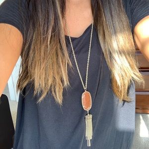 Kendra Scott Rayne Pendant Neckace - burnt orange
